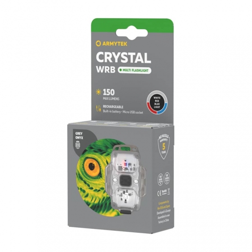 Наключный фонарь Armytek Crystal WRB Grey (Белый, красный и синий свет) 3