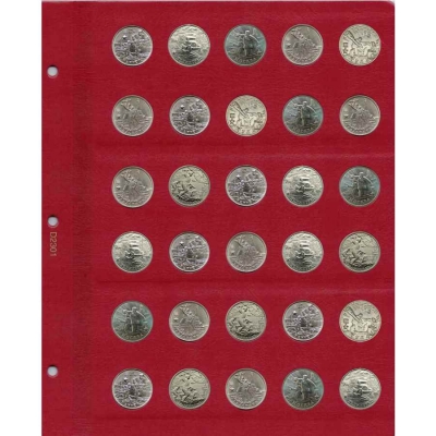 Универсальный лист для монет диаметром 23 мм
