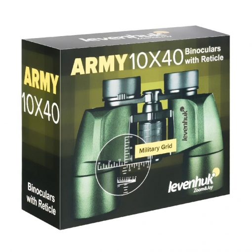 Бинокль Levenhuk Army 10x40 с сеткой 13
