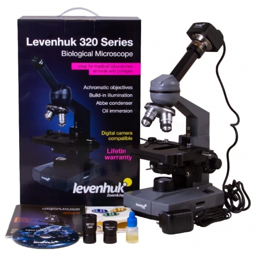 Микроскоп цифровой Levenhuk D320L Plus, 3,1 Мпикс, монокулярный 18