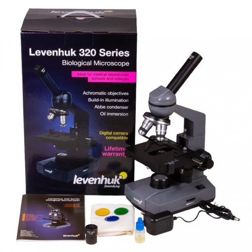 Микроскоп Levenhuk 320 Plus, монокулярный 14