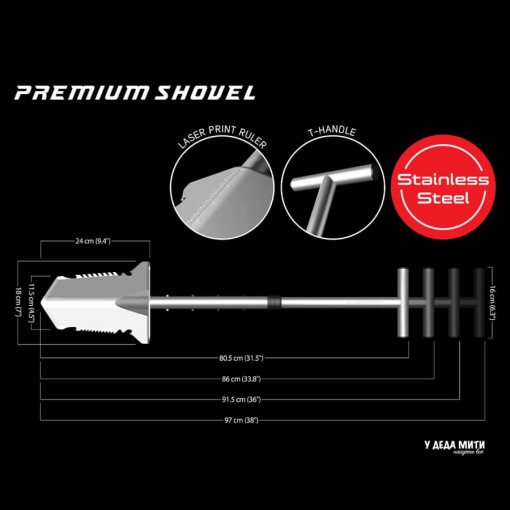 Разборная лопата грунторез Nokta Makro Premium Shovel 5